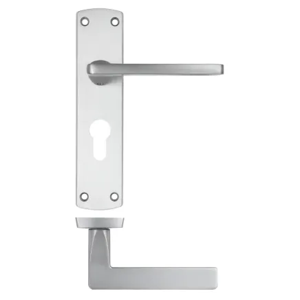Zoo Hardware Leon lever on euro backplate - Satin Chrome