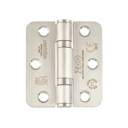 Zoo Hardware Grade 11 Ball Bearing Hinge Stainless Steel Radius - Grade 201 -76 x 67 x 2.5mm