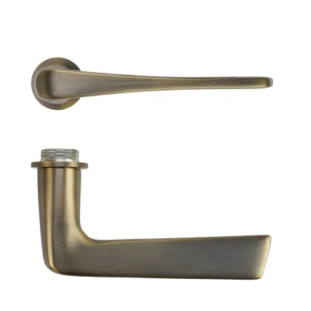 Zoo Hardware Como Lever on 32mm Round Mini Rose - Antique Brass