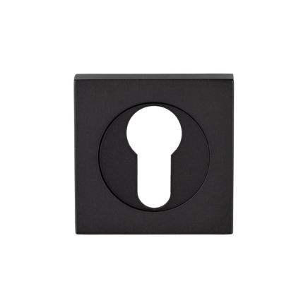 Serozzetta Square Euro Profile Escutcheon   - Matt Black