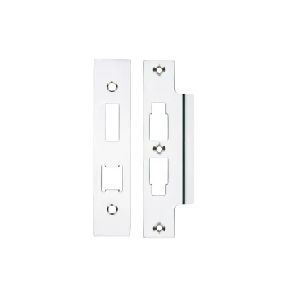 Zoo Hardware Spare Acc Pk for UK Horizontal 3L Locks - *BLANK* - Contains Forend, Strike and Fixing Screws (Lock Version) - Chrome