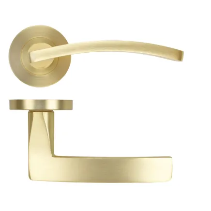 Zoo Hardware Toledo lever on rose - Satin Brass