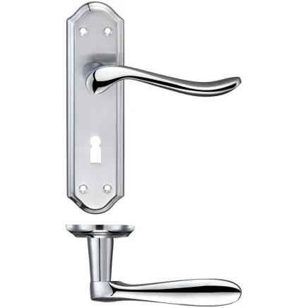 Zoo Hardware Lincoln Lever Euro Lock (47.5mm c/c) Furniture - Satin