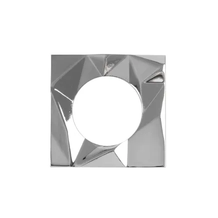 Zoo Hardware Spare Frattura Lever Square Rose Pack - Polished Chrome