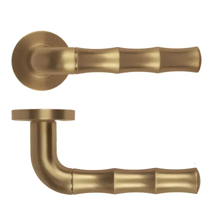 Zoo Hardware Vasco Lever On Round Rose - Antique Brass