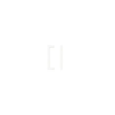 Zoo Hardware Square Block Cabinet handle 96mm CTC Matt White Finish