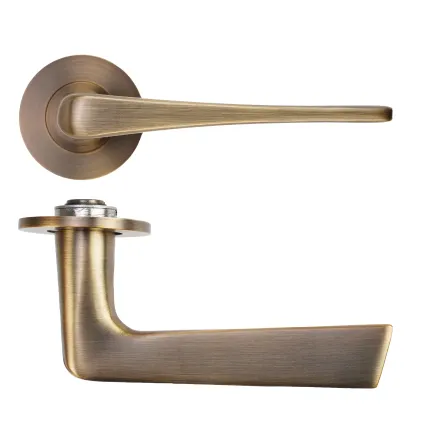 Zoo Hardware Como Lever on 4mm Round Slim Sprung Rose - Antique Brass
