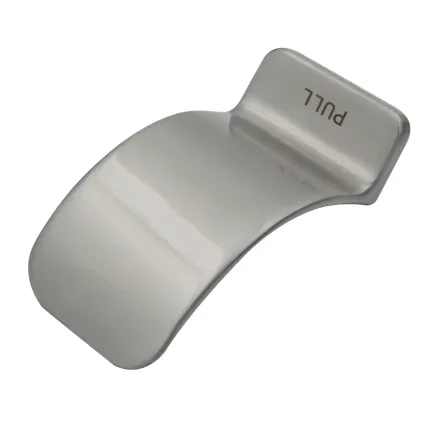 Zoo Hardware Hands Free Pull Bolt Fixed Side - Casted Body Plain - Sat.St.Steel - Stainless Steel