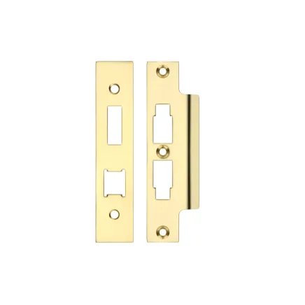 Zoo Hardware Spare Acc Pk for UK Horizontal 3L Locks - *BLANK* - Contains Forend, Strike and Fixing Screws (Lock Version) - Brass