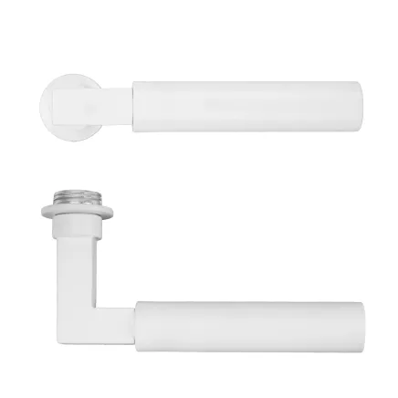 Zoo Hardware Garda Lever on 32mm Round Mini Rose - White