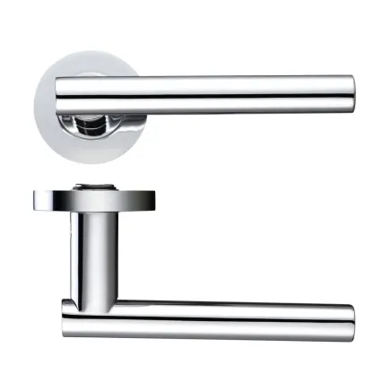 Zoo Hardware Lucca lever on round rose - Polished Chrome