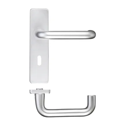 Zoo Hardware Return to Door Lever on Lock Backplate - Satin