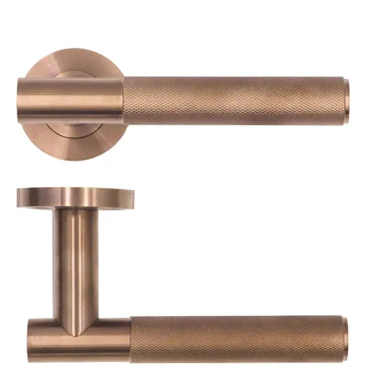 Zoo Hardware Orta Lever on Round Rose - Bronze