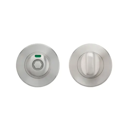 Zoo Hardware Turn and HEX Release with indicator on 52mm rose - Satin Stainless