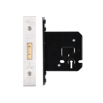 Zoo Hardware 3 Lever Dead Lock - 76mm C/W PVD Forend and Strike - Satin Stainless