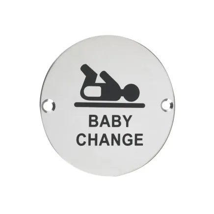 Zoo Hardware Baby Change - 76mm dia - Stainless Steel