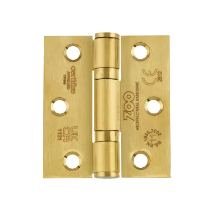 Zoo Hardware Grade 11 hinge - PVD Satin Brass