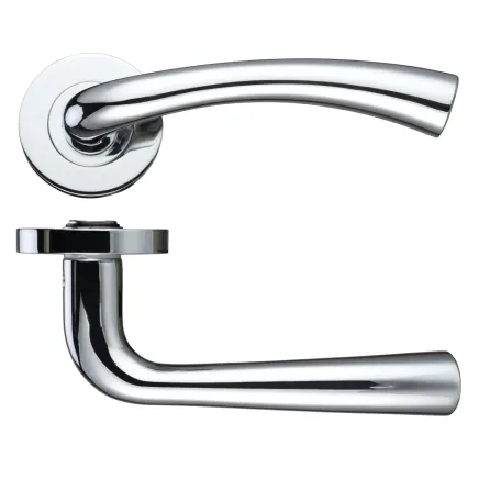 Zoo Hardware Florence lever on round rose - Polished Chrome