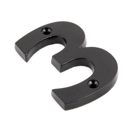 Black Numeral 3