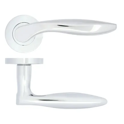 Zoo Hardware Cadiz lever on rose - Polished Chrome