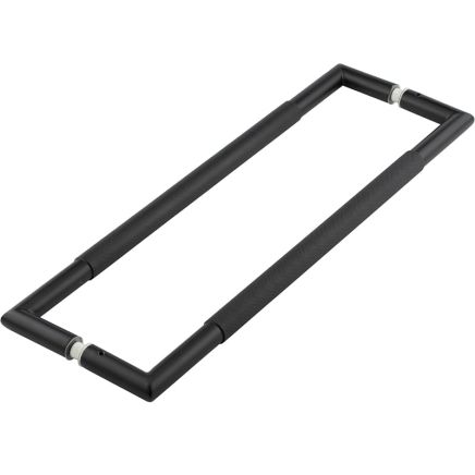 Nero Mitred Knurled Pull handles B/B Fixing 425x19mm Black - By Frelan Hardware - JMB9