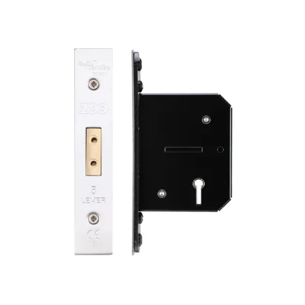 Zoo Hardware 5 Lever Dead Lock - 64mm C/W PVD Forend and Strike - Satin Stainless