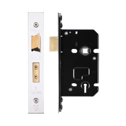 Zoo Hardware 3 Lever Sash Lock - 64mm C/W PVD Forend and Strike - Satin Stainless