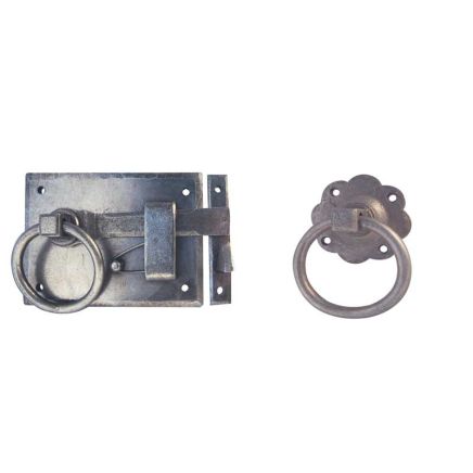 Antique Gate Catches 150x102mm Pewter - By Frelan Hardware - HF48-RH