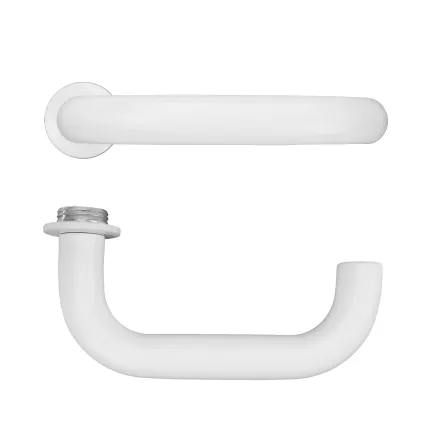 Zoo Hardware Maggiore Lever on 32mm Round Mini Rose - White
