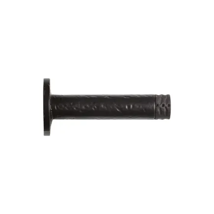 Zoo Hardware Door Stop - Cylinder c/w Rose - 90mm - Black