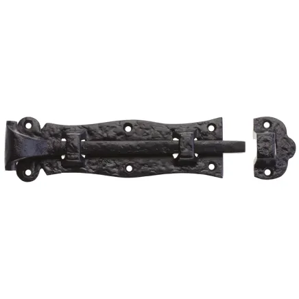 Zoo Hardware Plain Door Bolt - 8" - Black