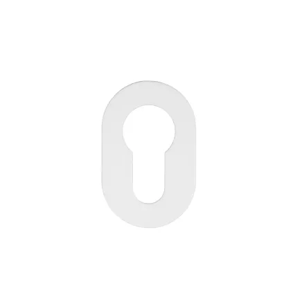 Zoo Hardware Euro Profile Escutcheon - Rosso Mini - 50 x 32 x 3 - White