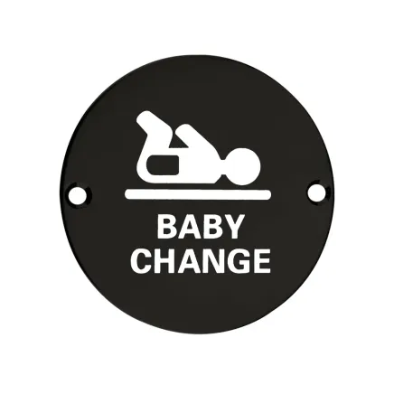 Zoo Hardware Baby Change - 76mm dia - Black