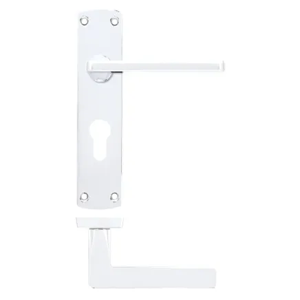Zoo Hardware Leon lever on euro backplate - Polished Chrome