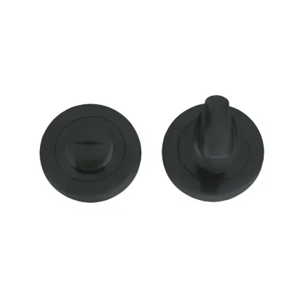 Zoo Hardware Turn & release on round rose - Oscuro Matt Black