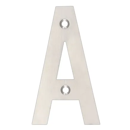 Zoo Hardware Letter - A - 75mm - Satin Stainless