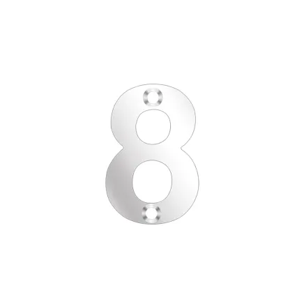 Zoo Hardware Numerals - 50mm - Stainless Steel