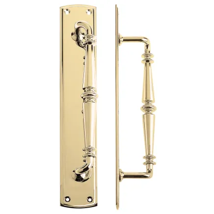 Zoo Hardware Pull Handle on Backplate - Polished Brass