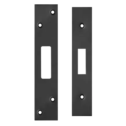 Zoo Hardware Spare Acc Pk for UK Dead Locks - *BLANK* - contains Forend, Strike and Fixing Screws - Black