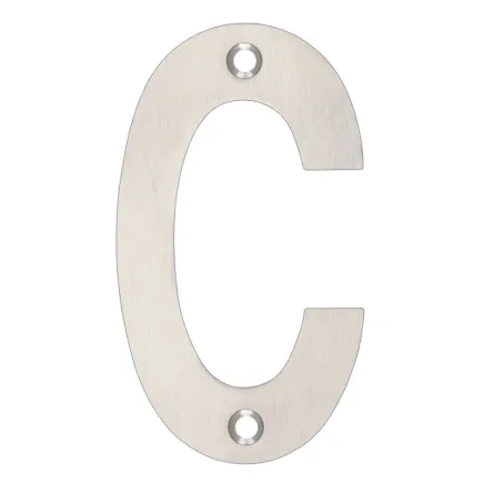 Zoo Hardware Letter - C - 75mm - Satin Stainless