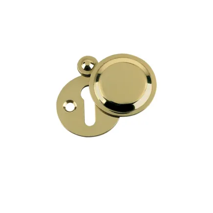 Zoo Hardware Std. Key Profile Victorian Covered Escutcheon 32mm dia. - Polished Brass
