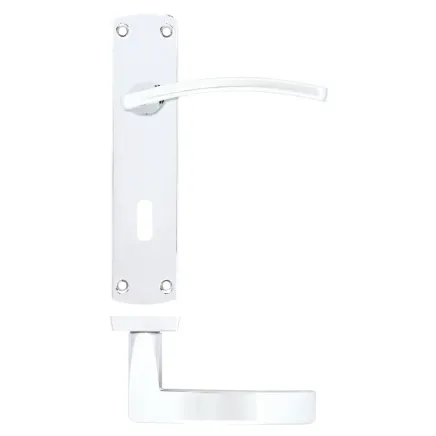 Zoo Hardware Toledo lever on lock backplate - Polished Chrome