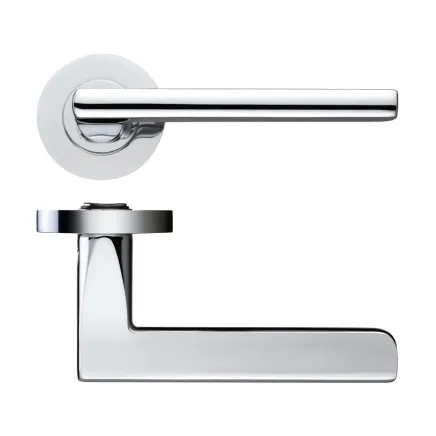 Zoo Hardware Venice lever on round rose - Polished Chrome