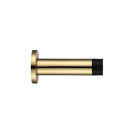 Zoo Hardware Door Stop - Cylinder c/w Rose 70mm - Polished Brass