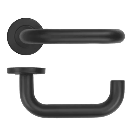 Zoo Hardware 19mm Tubular Lever on Round Rose 52mm x 8mm Push-on Rose - BS EN 1906 Grade 3 - Grade 201 - PCB