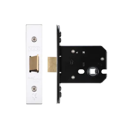 Zoo Hardware Flat latch - 76mm C/W PVD Forend and Strike - Satin Stainless
