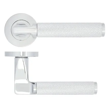 Zoo Hardware Bilbao lever on rose - Polished Chrome