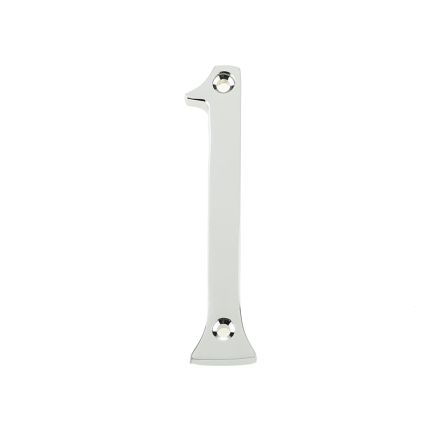 Jedo 75mm Screw Fix Numerals Polished Chrome No. 1 - By Frelan Hardware - JNPC-1