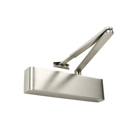 Rutland TS.9205 Door Closer, BC c/w Semi-Radius Cover, Flatbar Armset, Satin Nickel Plate