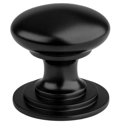 Victorian Cupboard Knob 32mm - Matt Black